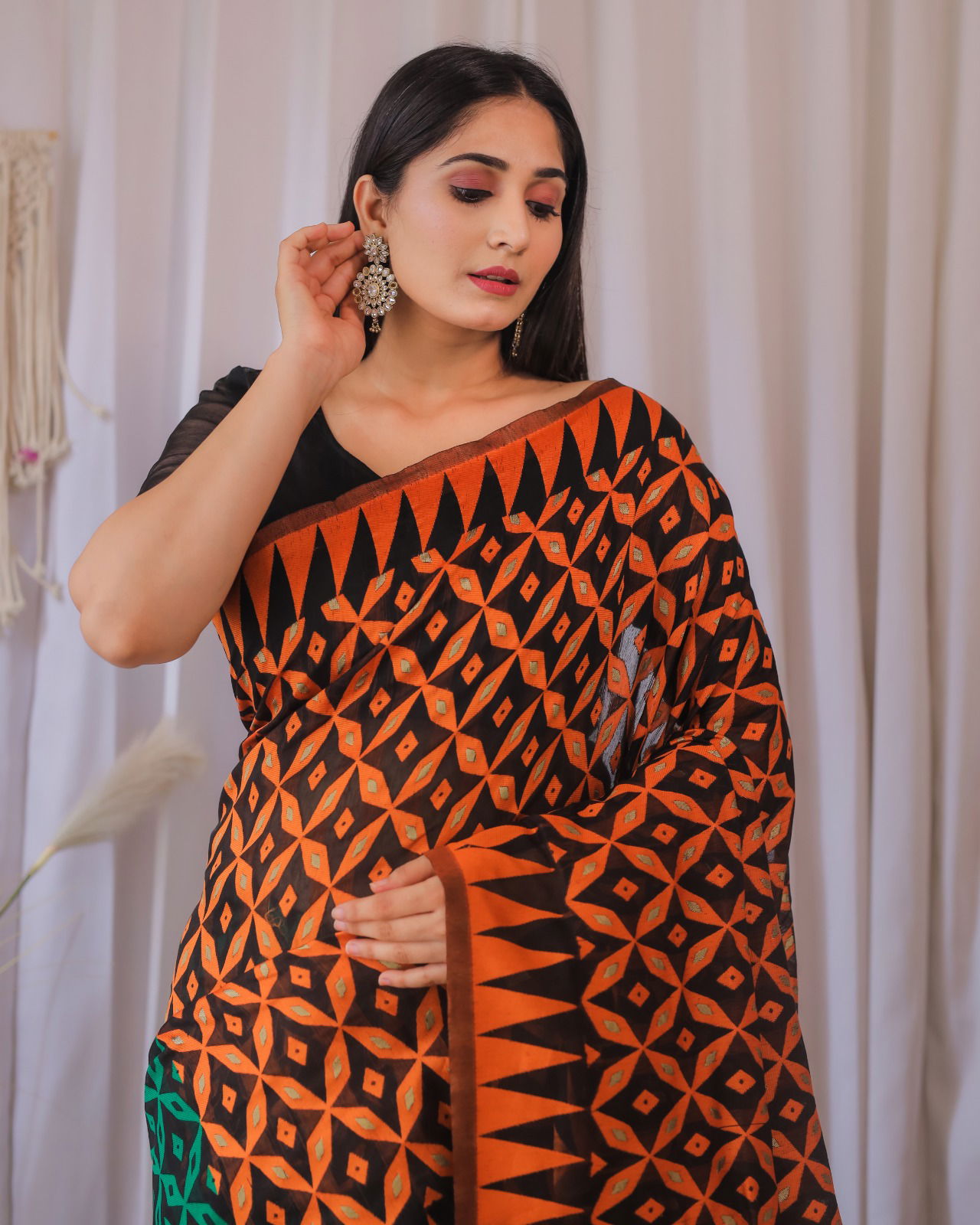 Jamdani Traditional Cotton Silk Durga Puja Special Saree Catalog